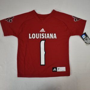 adidas Little Boys Louisiana Lafayette Ragin' Cajuns Football Jersey New Size 7